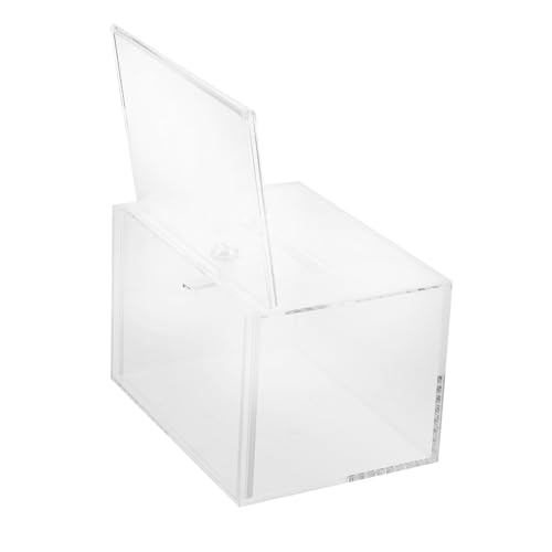 Lurrose Kasten Fluchtraumschlösser Spendenvorschlagsfall Containerverlosung Geldhalter acrylglas box vorschlagsbox karten Klares Acrylgehäuse transparentes Acrylgehäuse von Lurrose