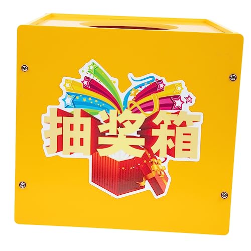 Lurrose Kasten Lotterie-Box auflageboxen aufbewahren box party supplies geschenkschachtel geschenkkarton Lotteriefall Spende Zubehör Tombola-Versorgung Tombola-Fall Spendenfall PVC Golden von Lurrose