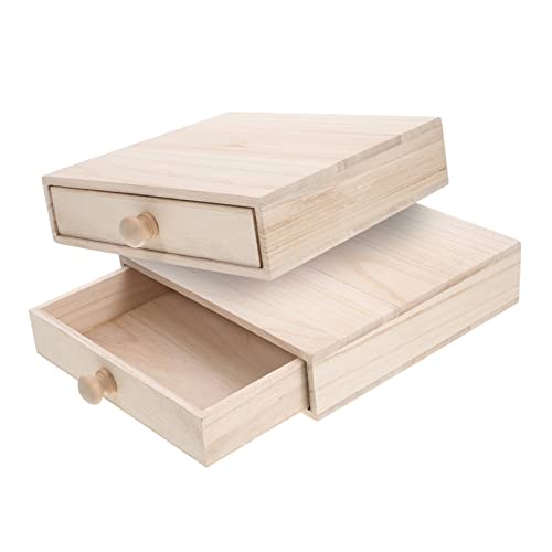 Lurrose Kasten Teebox Geschenkbox Tee Aufbewahrungskiste dekorative Mini Decoupage Kaffee storage boxes aufbwahrungs-box Teebeutel-Organizer Zigarrenkisten leer aus Holz von Lurrose