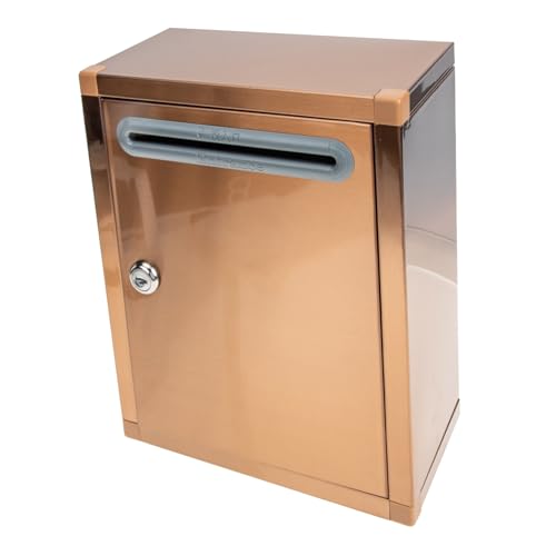 Lurrose Kasten Wahlurne safes the safe schließfach bürogadges spintschränke org Wandbriefkästen für den Außenbereich Vorschlag: Sammelbehälter Tipp Bürobedarf Rostfreier Stahl Rose Gold von Lurrose