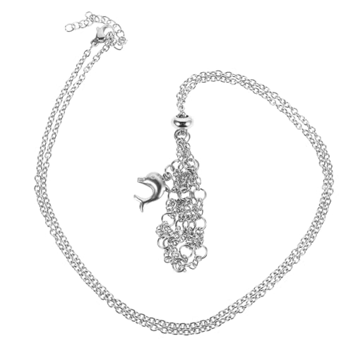 Lurrose Kettenanhänger Aus Mesh Halskette Mit Kristallen Kristall Halskette Schnur Anhängerhalter Aus Stein Edelstein Halskette Steinkäfig-halskette Edelsteinketten Für Damen Silver Metall von Lurrose