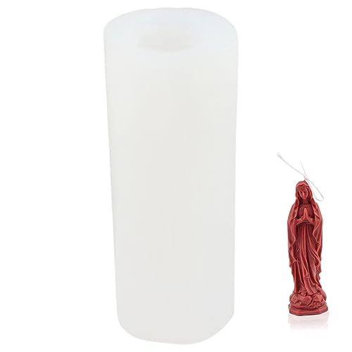 Lurrose Kerze Silikonform DIY Form Für Kerze Religiöse Form Jesus Kerze Kerze Kreative Kerzenform Kerzenherstellung Form Kerzenformen Weiße 3D Handgemachte Seife Epoxidharz von Lurrose