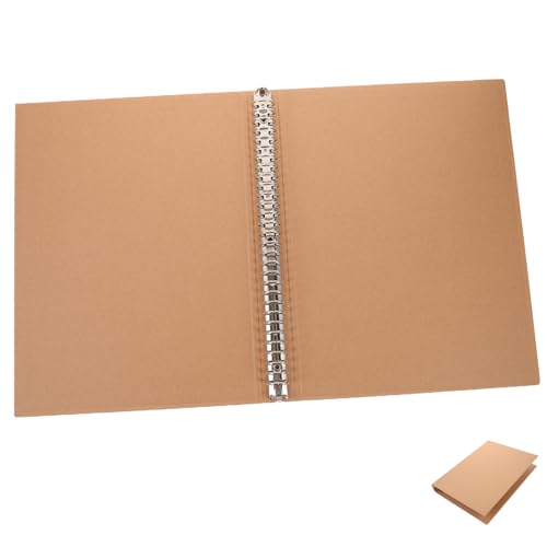 Lurrose Loseblatt-Bucheinband Markierungen Kabel Treffen Kette Rezeptordner Tür business notebook mappen Binder-Notizbuch-Set ordnee Ordner für die Schulästhetik Blindabdeckung Kraftpapier von Lurrose