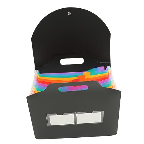 Lurrose Mappe storage boxes aufbewahrungsbox für regal Dokumentenorganizer aktenkarton Größe Kapazität Hängeregisterhalter Inhaber multi Ordner erweitern Ordner für Dokument Black von Lurrose