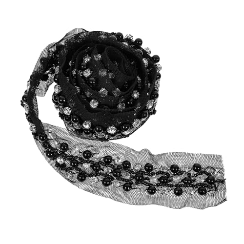 Lurrose Mehrzweck Perlenband Mit Strass 3 Reihiges Spitzenband Für Hochzeitsdekoration Kleidung Und Bastelprojekte Hochwertiges Accessoire von Lurrose