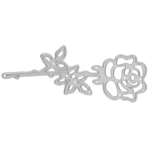 Lurrose Messerform selber Machen Rose Blattrahmen-Stanzform Scrapbooking Rosa sterben Pop Prägeformen Stanzformen Schnittvorlagen Blumenprägeschablonen Metallformen Kohlenstoffstahl Silver von Lurrose