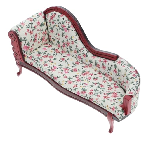 Lurrose Mini Puppenhaus Sofa Chaiselongues Spielzeughaus Sofas Sofas Miniatur Landsofa Mini Möbel Im Landhausstil Mini Sofa Im Maßstab 112 Miniatur Landhaus Sofa Birke von Lurrose