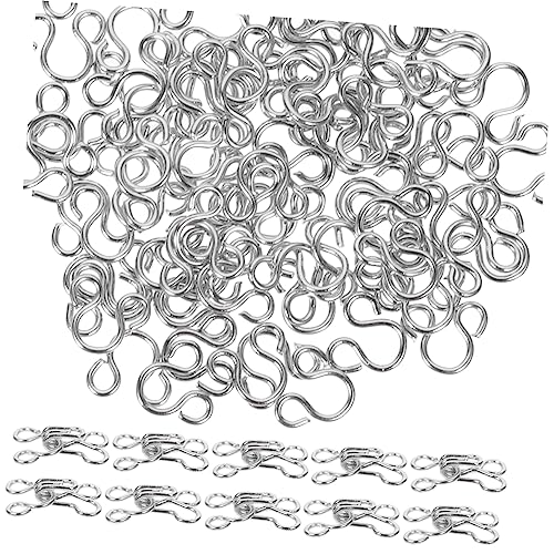 Lurrose Nähzubehör Aus Metall 100 Stück Druckknopfhalter für Röcke Nähhaken und Ösenverschluss Zum Basteln von Lurrose