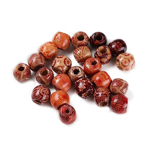 Lurrose Natur Holzperlen Runde Spacer Beads Für Schmuckherstellung Und Bastelprojekte Gemischte Farben Hochwertige DIY Materialien von Lurrose