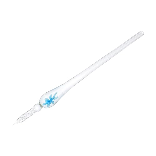 Lurrose Neuheit Tauchstift Unterlage Kunst Whiteboard Bausatz Malen Kalligraphie-dip-stift Zeitschrift Stylische Stifte Stiftbrunnen Kalligraphie-füllfederhalter Konverter Glas Sky-blue von Lurrose