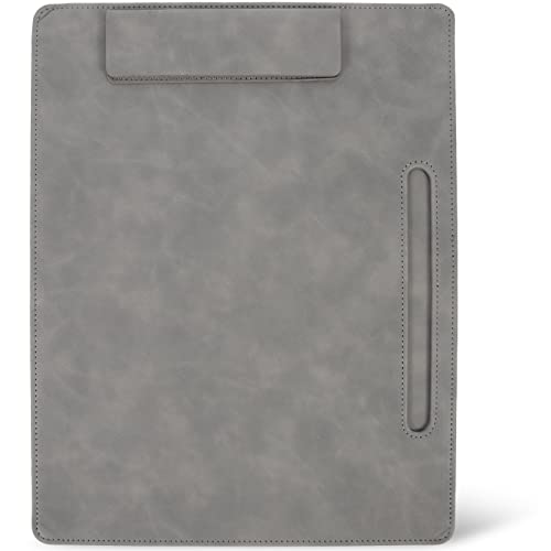 Lurrose Ordnerbrett Clip Schwarze Zwischenablage Klemmbretter Klemmbrett Mini Notizblockhalter Tablette Bürobedarf Speicher-zwischenablage Planke Bleistift Dokument-zwischenablage Grey Pu von Lurrose