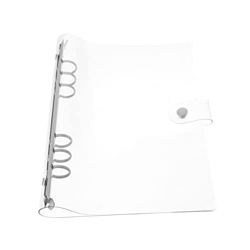 Lurrose PVC-Kontobuch büromaterial bürozubehör kladden Ringbinder mit transparenter Abdeckung notizbücher runde Ordnerringe a5 Ordner Ringbuch Ringmappe Mini-Ordner Aluminiumlegierung Weiß von Lurrose