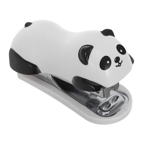 Lurrose Panda Mini Desktop Heftgerät Kawaii Stapler Für Büro Und Schule Niedliches Panda Design Handliches Heftgerät Ideal Für Schüler Und Studenten Papierbinder Mit Heftklammern von Lurrose