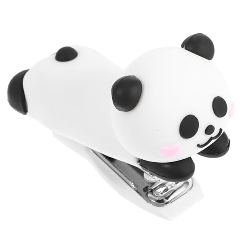 Lurrose Panda-hefter Desktop-hefter Hefter Für Den Schreibtisch Cooler Hefter Handgehaltener Zangenhefter Panda-schulmaterial Kleiner Hefter Mini-tischhefter Süßer Mini-hefter Metall von Lurrose