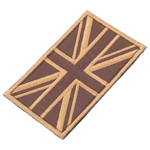 Lurrose Patch Union Jack-aufnäher Stickereiflicken Für Bekleidung Süße Aufnäher Stickereiflecken Gestickte Aufnäher Union Jack-applikation Union-jack-aufnäher Stoff Brown von Lurrose