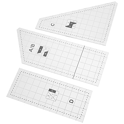 Lurrose Quilting-lineal Nähvorlagen-set 1 Set Quilting-vorlagen Acryl-lineale für Bastelprojekte von Lurrose