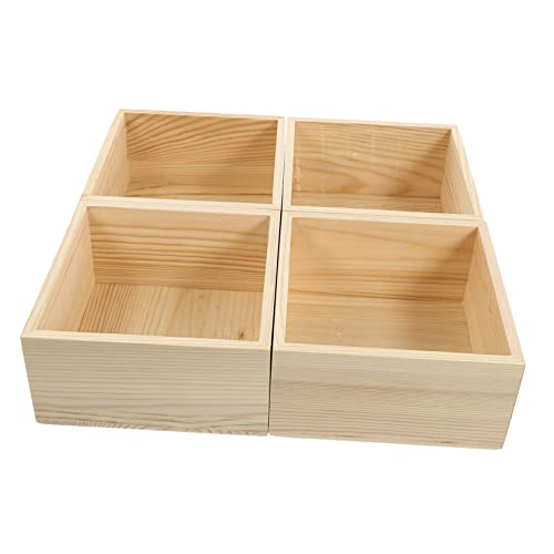 Lurrose Schmuckaufbewahrungsbehälter Aus Holz 4er-pack Kleiner Schmuck-organizer Stilvolle Schmuckschatulle Zur Aufbewahrung Und Präsentation Für Freundin Und Ehefrau von Lurrose