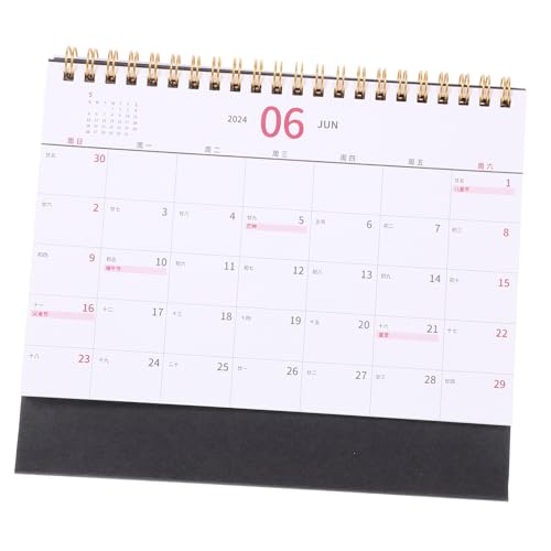 Lurrose Schreibtischkalender dekoration büroartikel wall calendars aventskalender the plan Deskpad-Kalender Desktop monatlich staffelei Desktop-Kalender 2024 Kalender 2024 monatlich Papier von Lurrose