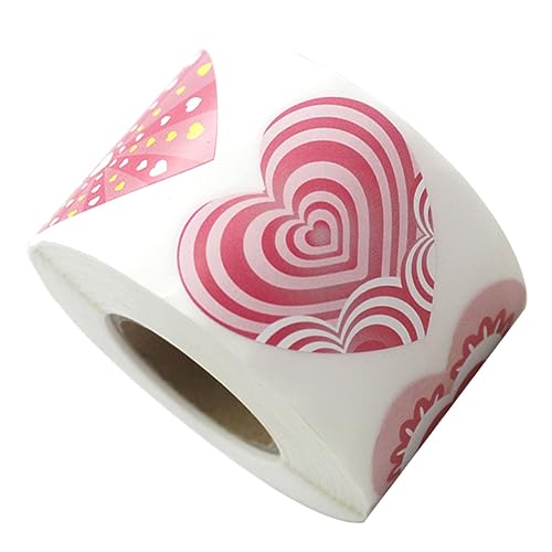 Lurrose Selbstklebende Herzaufkleber Für Valentinstag Geschenkverpackungs Etiketten Für Romantische Anlässe Dekoration Und Liebe Sticker Für Kreative Geschenkideen von Lurrose