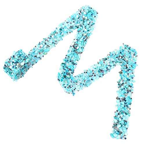 Lurrose Stein bügel Hotfix Strasskleber für Nägel Verschlüsse trimmen Verzierungen Blau hochzeitsdeko hochzeitsdeco Glitzersteine jellowstone applw Strasssteinband DIY-Versorgung Kies Blue von Lurrose