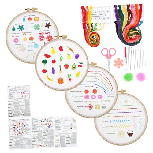 Lurrose Stickset Für Anfänger DIY Handstickerei Kit Für Erwachsene Einfaches Stickerei Starterpaket Mit Stickrahmen Und Anleitungen Ideales Bastelset Für Kreative Projekte von Lurrose