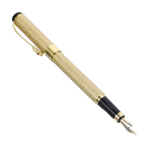 Lurrose Stift schreibutensilien schreibkladde fountain pens kugelschreibern caligrafie pen Punkt Füllfederhaltertinte personalisiert Kalligraphie-Füllfederhalter Füller Golden von Lurrose