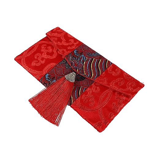 Lurrose Stoff Roter Umschlag Batik-partytasche Geldumschlag Rotes Taschenporzellan Rotes Geld Hochzeit Papiertüte Partytaschen Jahr Dekorationen Roter Umschlag Zum Geburtstag Kasse von Lurrose