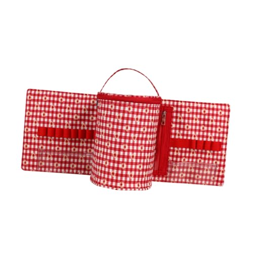 Lurrose Strickset Nähwerkzeug-organizer Häkelorganisator Tragetasche Zum Nähen Häkeltaschen Gehäkelte Tasche Aufbewahrungsschrank Für Garn Gehäkelte Aufbewahrung Strick-organizer Polyester von Lurrose