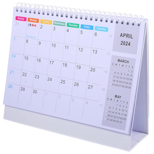 Lurrose Tischkalender 2024 Tagesplaner Kalender Großer Staffelei-kalender Büro Desktop-kalender Tisch-staffelei-kalender Standkalender Für Den Schreibtisch Elektronischer Kalender Papier von Lurrose