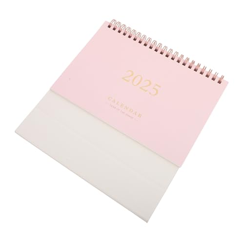 Lurrose Tischkalender 2025 Tischkalender 2024-2025 Office-desktop- Büro-schreibtisch-dekor Staffelei-tischkalender Taschenkalender 2025 Kleiner 2024-2025 Papier Rosa von Lurrose