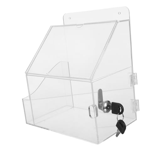 Lurrose Transparente Acrylspendenbox mit Schloss Vielseitige Wahlurne für Spenden Vorschläge Abstimmungen Stabil für Büro Charity und Events Lurrose Transparente Acrylspendenbox mit Schloss Vielseitige Wahlurne für Spenden Vorschläge Abstimmungen Stabil für Büro Charity und Events von Lurrose