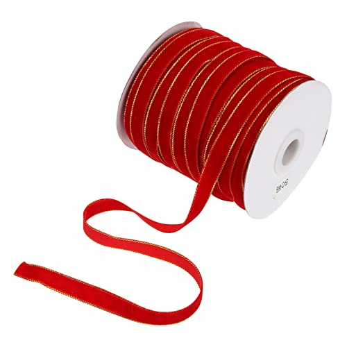 Lurrose Velor Geschenkband Rotes Band Für Weihnachtskranz Dekoration Handwerksprojekte Und Geschenkverpackungen Für DIY Und Kinderhaarschmuck von Lurrose