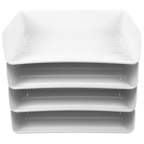 Lurrose Vier Stapelbare A4 Aktenablagen Tisch Desktop Aufbewahrungsregal Post Desktop Papier Organizer Ablage Organizer Und Aufbewahrung Briefablagen Stapelbare Papieraufbewahrung von Lurrose