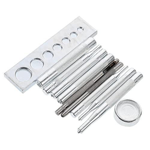 Lurrose Vierseitiges Knopf Werkzeug Nietsetzwerkzeuge Snap-installationstool Schnappen Druckknopf-kit Druckknopfverschluss-kit Werkzeugsatz Für Druckknöpfe Druckknopfwerkzeug Silver Eisen von Lurrose