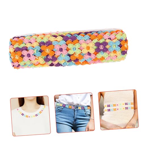 Lurrose Wasserlösliche Spitze Stickerei Spitzenbesatz Blumenbesatz Diy Bastelband Dekoratives Spitzenband Verschleißfester Kleidungsbesatz Kleidung Trimmen Zarter Kleidungsbesatz Polyester von Lurrose