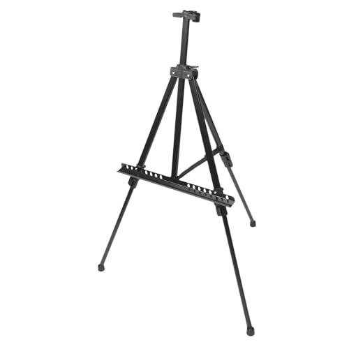 Lurrose Zusammenklappbare Staffelei tripod terassenliege schulbuchständer easel Schreibtafelstativ tragbar Ständer für Monitore Bahnhof Schulmalständer Staffelei stehen Eisen Black von Lurrose