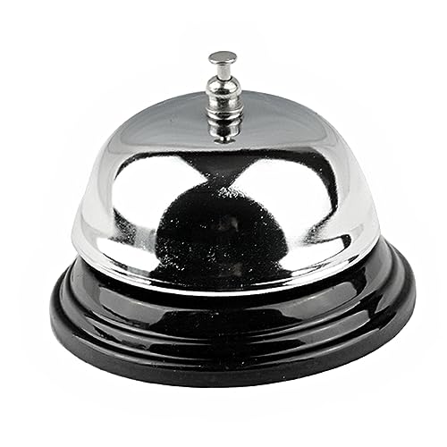 Lurrose klingel an der rezeption Small bell Service bell Empfangsglocke klassische Dienstklingel Glocke aus Edelstahl Silver von Lurrose