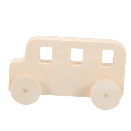 Spielzeug Kinderauto Unbemalt Auto Lackieren Unfertiges Auto Für Diy Autos Aus Holz Kinder-graffiti-requisite Mini-holzautos Holzhandwerk Unvollendet Diy-auto Hölzern Beige Lurrose von Lurrose