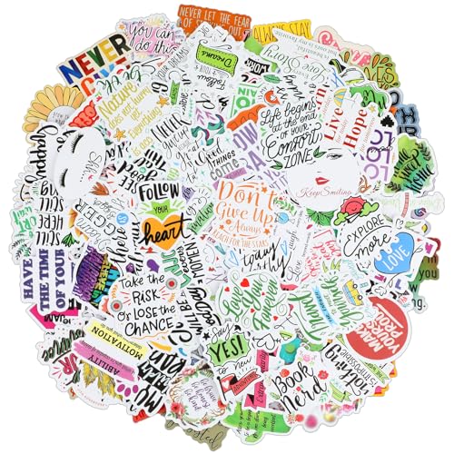 200 Stück Inspirierende Sprüche Sticker Wasserfeste Vinyl Aufkleber für die Ermutigung von Teenagern Erwachsenen Vintage Motivationssticker Stickers für Laptops Tagebücher Wasserflaschen Scrapbook von Lusofie