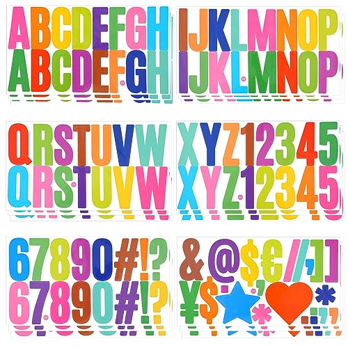 300 Stück Buchstaben Aufkleber Große Selbstklebende Buchstabenaufkleber 5,1 cm Sticker Buchstaben Symbole Vinyl Buchstaben für Schultüte Wände Basteln Briefkästen Schulanfang von Lusofie