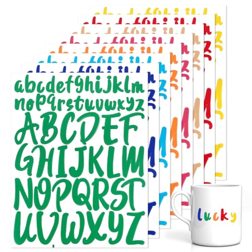 416 Stück Buchstaben Aufkleber 8 Blatt Selbstklebende Buchstaben Aufkleber Set Bunte Vinyl Wasserdichte Aufkleber Groß Klein Buchstaben Sticker für Dekoration Scrapbooking Kleidung Tassen Laptop 416 Stück Buchstaben Aufkleber 8 Blatt Selbstklebende Buchstaben Aufkleber Set Bunte Vinyl Wasserdichte Aufkleber Groß Klein Buchstaben Sticker für Dekoration Scrapbooking Kleidung Tassen Laptop von Lusofie