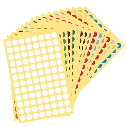 Colored Dot Stickers Klebepunkte Bunt Klebepunkte Aufkleber Rund 16 Bilder 16 Farbe Markierungspunkte Klebepunkte Bunt Aufkleber Klebepunkte bunt Punkte Aufkleber für Büro Schule Kalender (16mm) von Lusofie