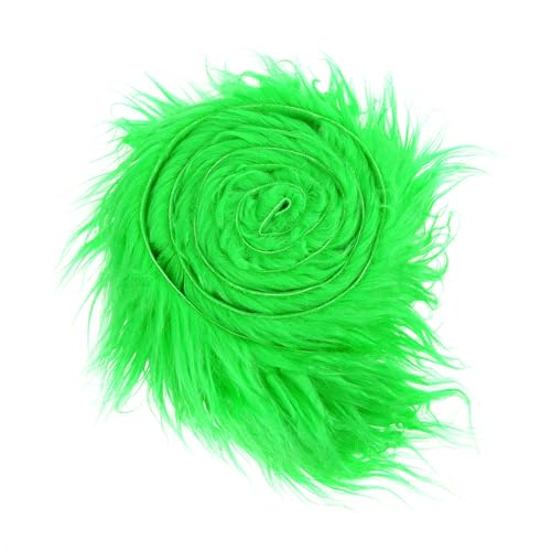 Kunstfell Zum Basteln 10 X 150 Cm Furry Faux Precut Strips Flauschiger Kunstpelzstoff Zotteliger PlüSch Kunstpelz Pelz Fell Fluffy Stoff Für Zwerge Bart Haare Cosplay DIY Weihnachts (GrüN) von Lusofie