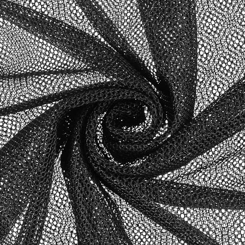 Tüll Schwarz 150 x 75 cm Polyester Stretchstoff Schwarzes Tüll Schwarz Tüll Meterware Tüllstoff Schwarzes Tüllnetzgewebe Tüll Stoff Vielseitiges Schwarzes Polyesternetzgewebe von Lusofie