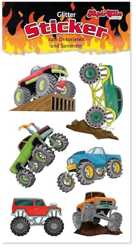 6 Sticker * MONSTERTRUCKS * von Lutz Mauder | 72355 | Mitgebsel für Mädchen | Aufkleber zum Kindergeburtstag & Basteln | Monster Trucks von Lutz Mauder