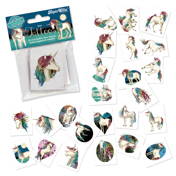 Einhornparty Mitgebsel - Mini-Tattoo-Set Einhorn, 24 Stück von Lutz Mauder