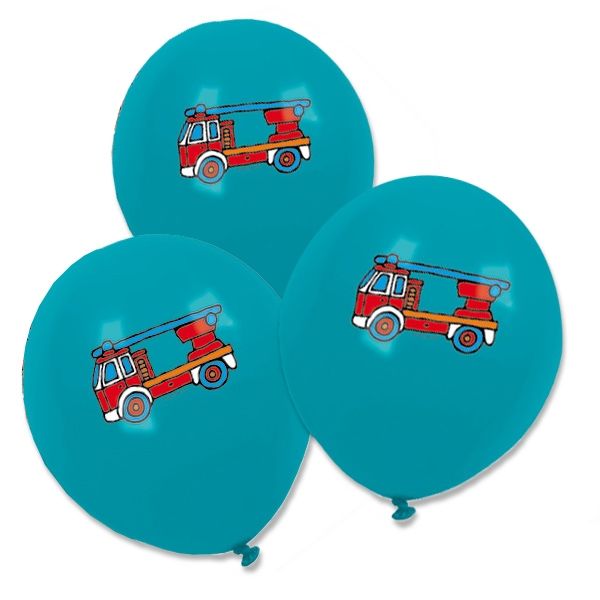 Feuerwehr Ballons blau 8 Stk., 30cm von Lutz Mauder