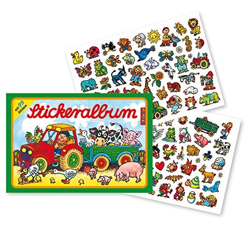 Lutz Mauder Stickeralbum mit 99 Sticker * Bauernhof 72011 // Geschenk Kindersticker Aufkleber Stickerbuch Farm Tiere Bauer süß Zoo von Lutz Mauder