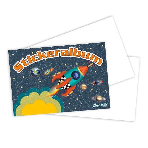 Weltraum-Stickeralbum, Stickerheft zum Sammeln & Tauschen, 1 Stk, 12 S. von Lutz Mauder