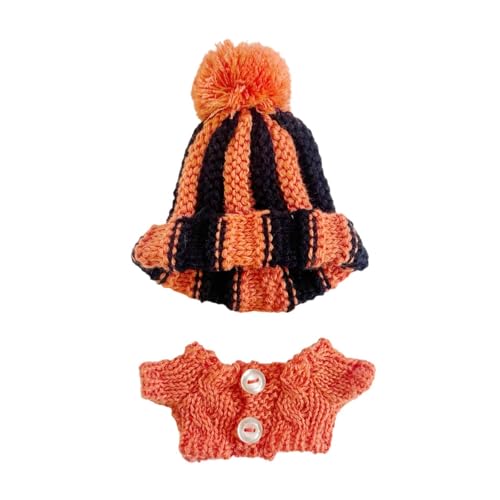 Luwecf 2 stück Plüsch Puppe Pullover mit Hut Miniatur Puppe Kleidung Set für 15/17cm Anhänger Puppe von Luwecf